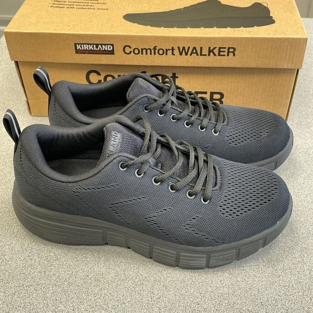 NEW Kirkland Comfort Walker Men's Size 9 Sneakers Black Slip Assistant